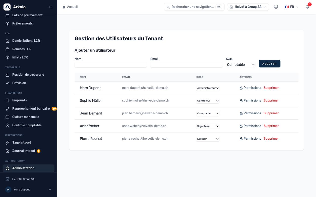 Gestion des utilisateurs