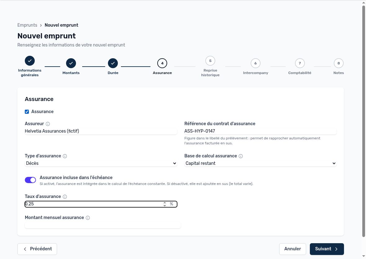 Passaggio 4: assicurazione del mutuatario