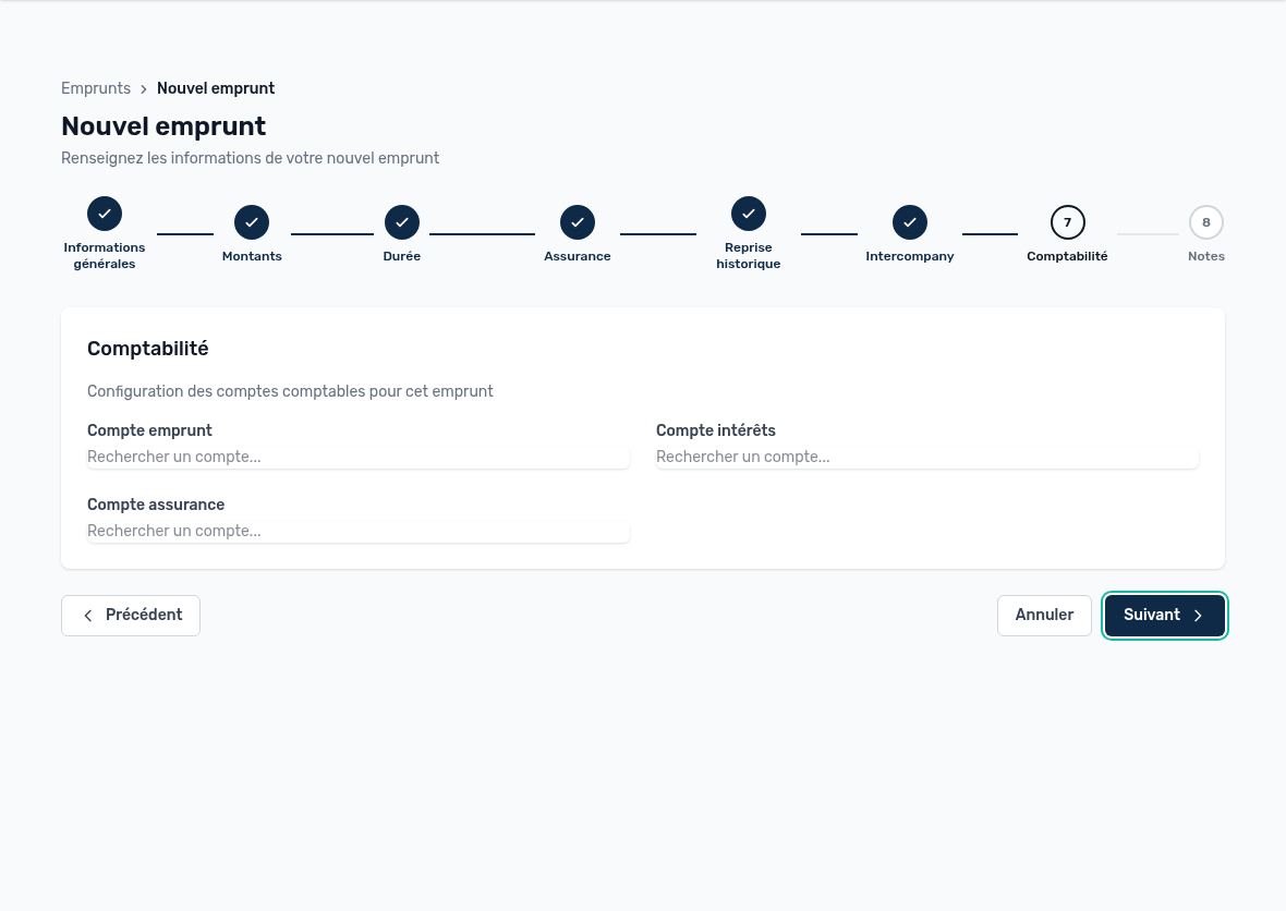 Passaggio 7: conti contabili Intacct